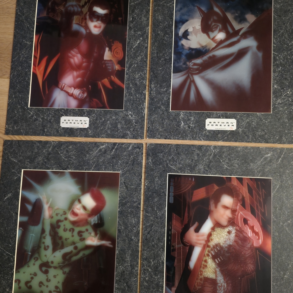Batman Forever ChromArt Set of 4 — 1995 DC Comics Zanart Sample Archive  Rare